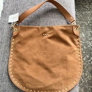 ROSALIE RIVET SUEDE HOBO BAG